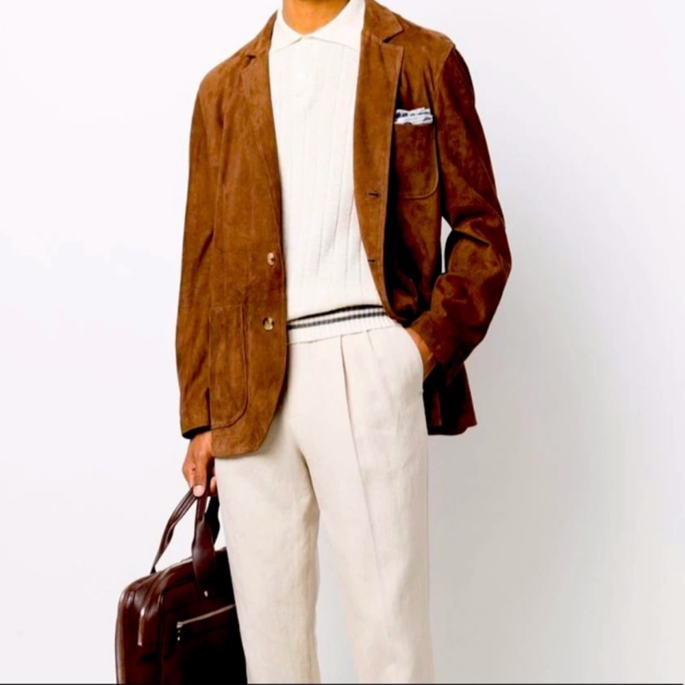Remy Leather Tan Blazer